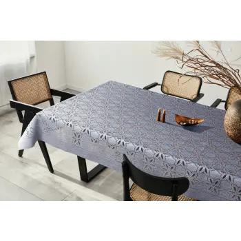 Obrus prostokątny na stół żakardowy 120x160 krem