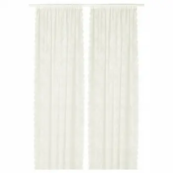 Firanka IKEA 300x145 cm żakardowa kremowa na tunel
