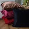 Poszewka poduszka dekor welur czarna matowa 40x40