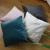 Poszewka poduszka dekor welur matowa morska 40x40