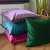 Poszewka poduszka dekor welur mat wrzosowa 40x40