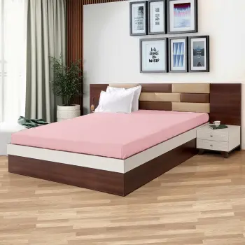 Prześcieradło z gumką grube bawełna 140x200 różowe