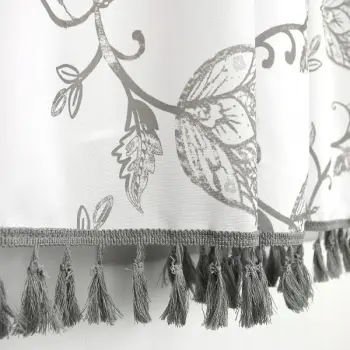 Firana zasłona woal 160x540 zestaw boho j. szary