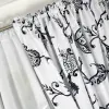 Firana zasłona woal 160x540 zestaw boho czarny