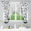 Firana zasłona woal 160x540 zestaw boho czarny