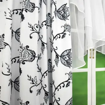 Firana zasłona woal 160x540 zestaw boho czarny