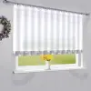 Firana woal na taśmie z cyrkoniami 120x300 biała
