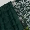 Firanka woalowa falbany 160x300 butelkowa zieleń