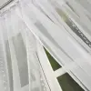zestaw firana woal biały zasłony zawieszki ażurowe czarne 160x400