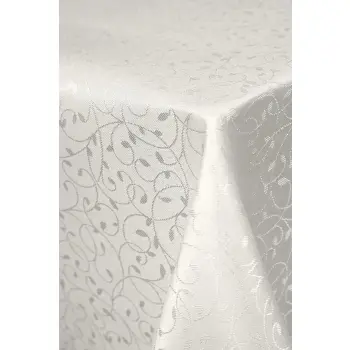 Obrus na stół plamoodporny kremowy 120x160 Wielkanoc ecru