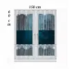 Lambrekin żakardowy makaron z otworami na drążek zazdrostka biała 60x150 cm