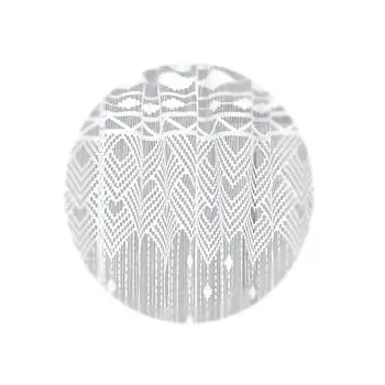 Lambrekin żakardowy makaron z otworami na drążek zazdrostka biała 60x150 cm