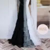 Firanka woal falbany glamour do salonu sypialni 250x145 biała na taśmie