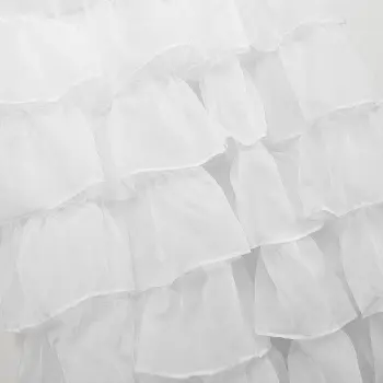 Firanka woal falbany glamour do salonu sypialni 250x145 biała na taśmie
