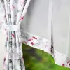 Firanka woalowa zasłony różowe kwiaty komplet 160x400 cm zestaw