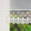 Komplet zasłon firana woal markizeta 155x500 niebiesko zielone liście