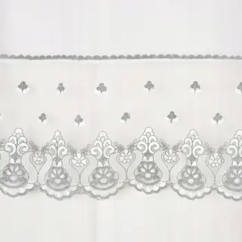 Komplet zasłon w kwiaty firana woalowa markizeta 155x500