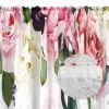Zasłona biała kwiaty rośliny gotowa do zawieszenia 250x145 cm