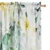 Zasłona biała kwiaty róże gotowa do zawieszenia 250x145 cm taśma WAVE