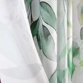 Zasłona biała kwiaty róże gotowa do zawieszenia 250x145 cm taśma WAVE