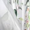 Zasłona biała kwiaty róże gotowa do zawieszenia 250x145 cm taśma WAVE