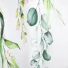 Zasłona biała kwiaty róże gotowa do zawieszenia 250x145 cm taśma WAVE