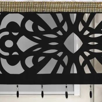 Firana woal panel zasłony laserowe komplet cyrkonie 160x300 salon sypialnia