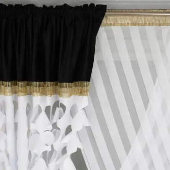 Firana woal panel zasłony laserowe komplet cyrkonie 160x300 salon sypialnia