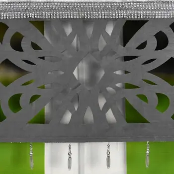 Firana woal panel zasłony laserowe komplet cyrkonie 160x300 salon sypialnia