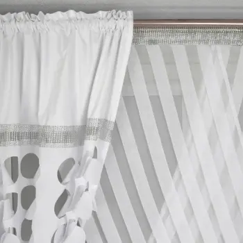 Firana woal panel zasłony laserowe komplet cyrkonie 160x300 salon sypialnia