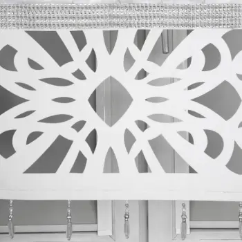 Firana woal panel zasłony laserowe komplet cyrkonie 160x300 salon sypialnia