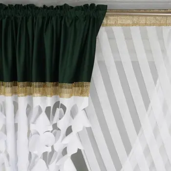 Firana woal panel zasłony laserowe komplet cyrkonie 160x300 salon sypialnia