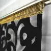 Zestaw zasłony czarne 160x145 laserowo wycinane panel ażur ornament 120x90