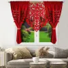Zestaw zasłony czerwone 160x145 laser panel ażur ornament 120x90