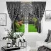 Zestaw zasłony szare 160x145 laser panel ażur ornament 120x90