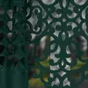 Zestaw zasłony butelkowa zieleń 160x145 laser panel ażur ornament 120x90