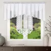 Biała firana deszczyk lambrekin 80x200 panel koraliki ażur 170x70