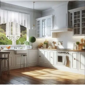 Biała firana deszczyk lambrekin 80x200 panel koraliki ażur 170x70