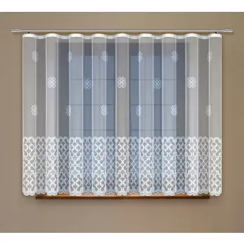 Żakardowa firanka gotowa z taśmą 24577 160 x300cm
