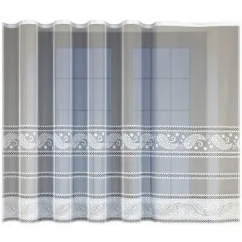 Żakardowa firanka gotowa z taśmą 24547 160 x300cm