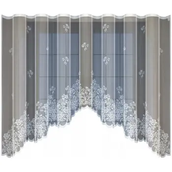 Biała zakardowa firanka z taśmą 244020 160 x 300cm