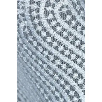 Firanka haftowana biało srebrna wys.280cm 96329