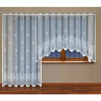 Firany gotowe z taśmą komplet 160x300 i 250x200