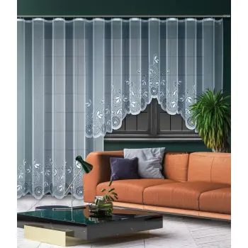 Firany gotowe z taśmą komplet 150x400 i 250x200
