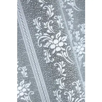 Biała żakardowa firanka z taśmą 248920 140 x 310cm