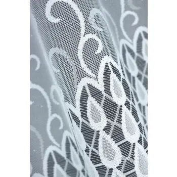 Biała żakardowa firanka z taśmą 247461 160 x 400cm