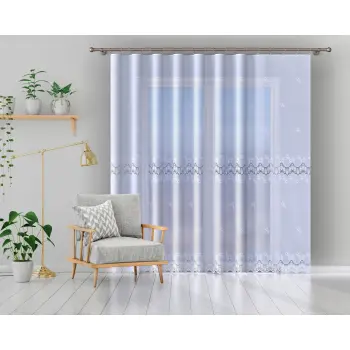 Biała firanka żakardowa metrażowa 348040 wys 250cm
